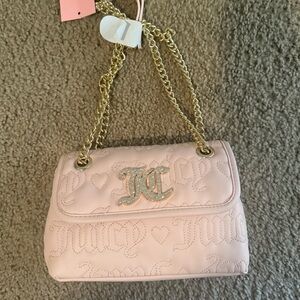 Juicy Couture Blush Shoulder Bag with Gold Chain